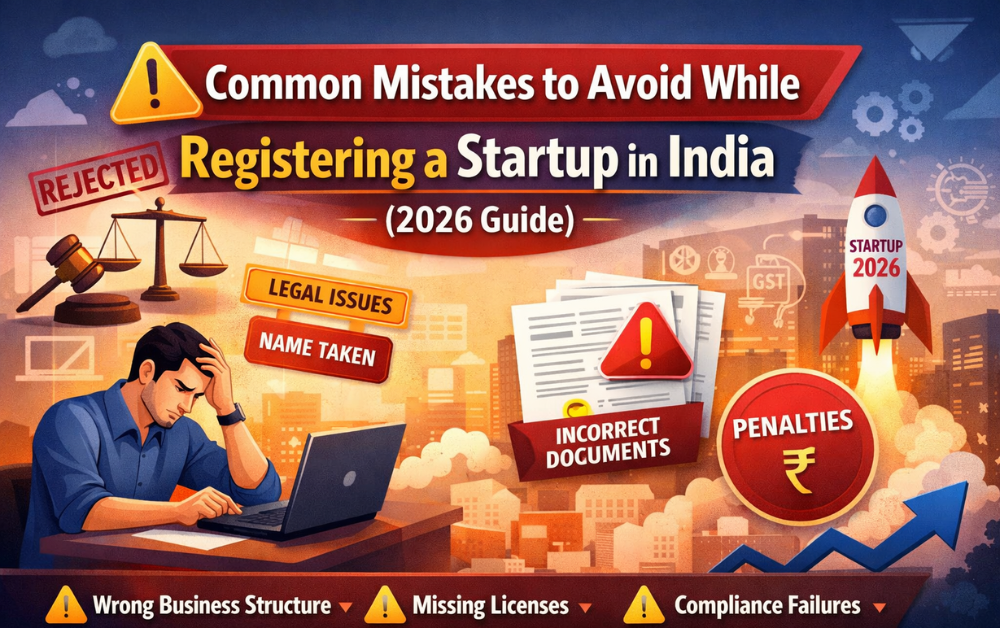 Common Mistakes to Avoid While Registering a Startup in India (2026 Guide)
